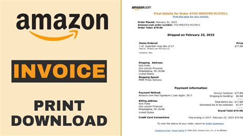 how to print a receipt off amazon