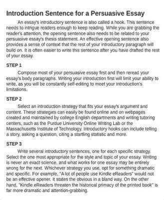 How to Start Off a Persuasive Essay: Opening Tips and Techniques